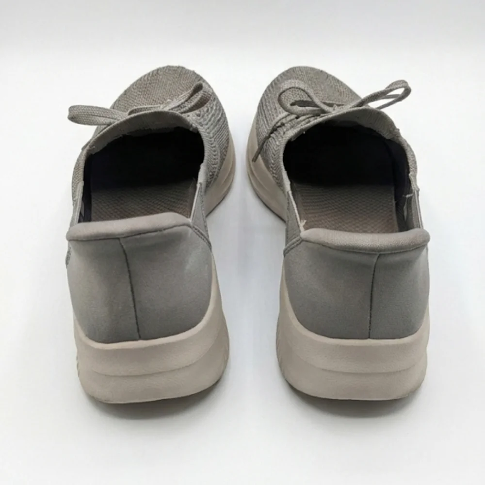 Skechers Womens Taupe Knit Sneakers